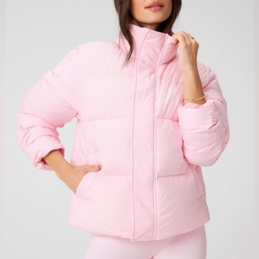 Fabletics Pink Puffer Jacket